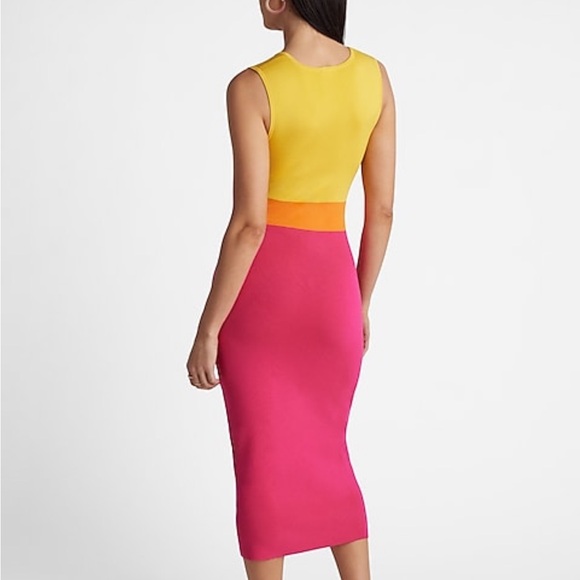 Express dress - yellow, pink, orange, size M - Picture 2 of 4